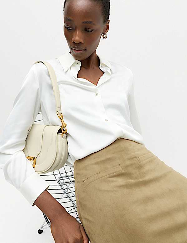 Faux Suede Mini Skirt - BE