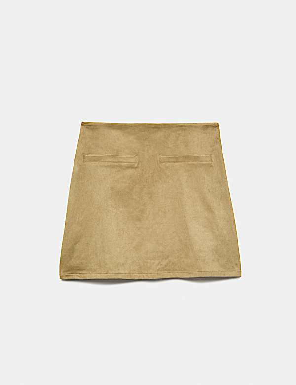 Faux Suede Mini Skirt - BE