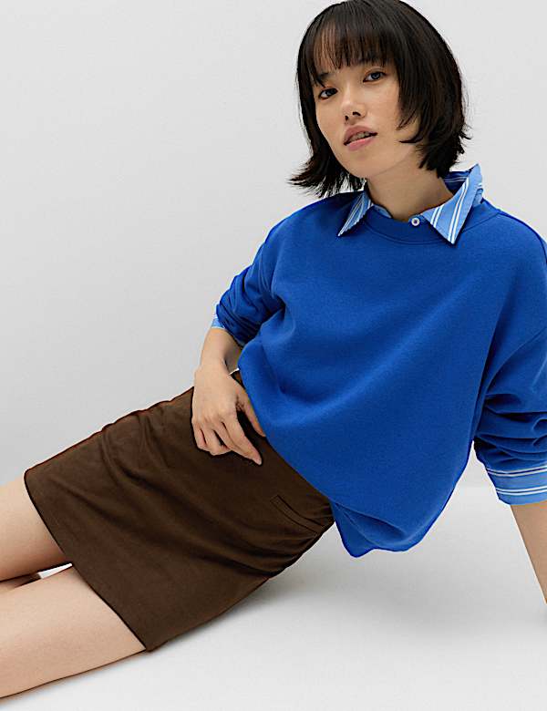 Faux Suede Mini Skirt - CZ