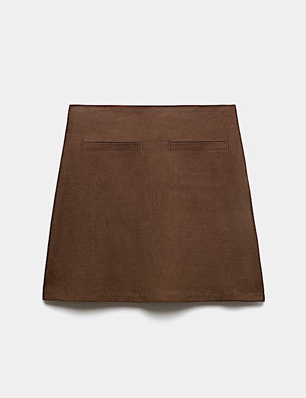 Faux Suede Mini Skirt - CZ