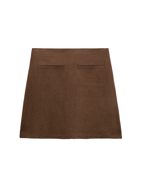 Faux Suede Mini Skirt