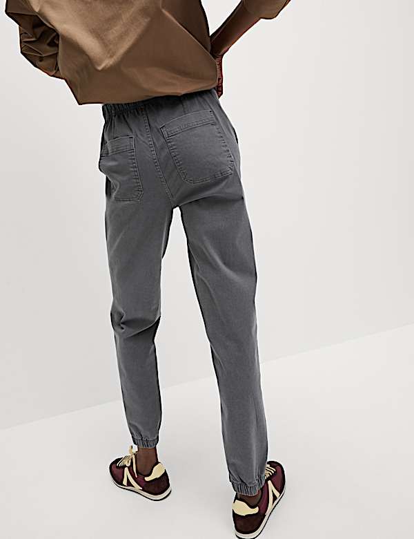 Cotton Blend Slim Fit Joggers - ES