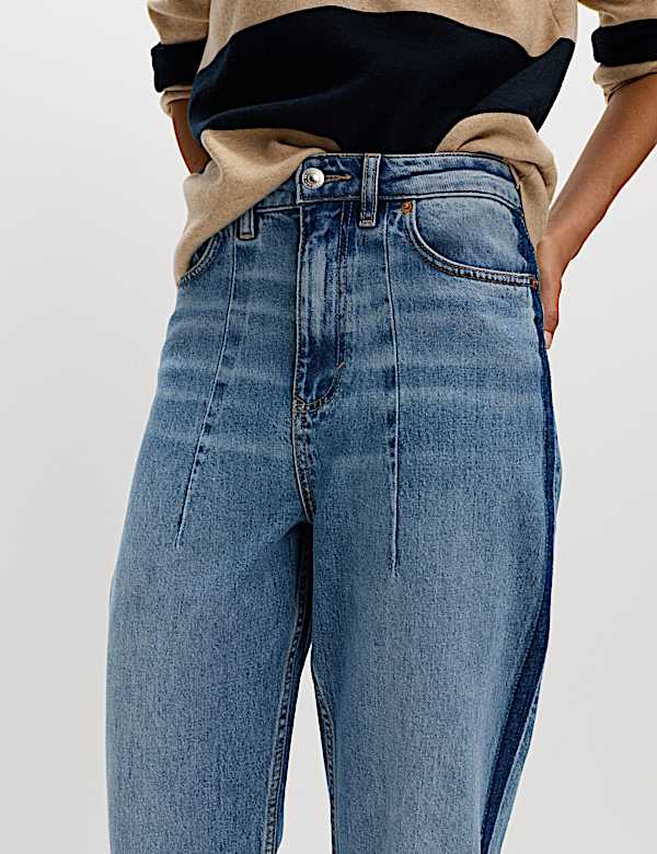 Premium Dart Detail Barrel Jeans - GR