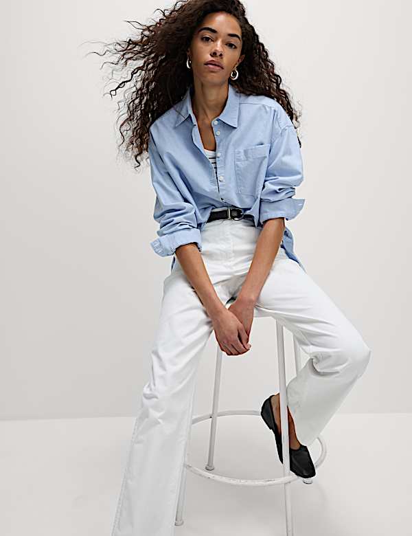 Cotton Rich Straight Leg Chinos - US