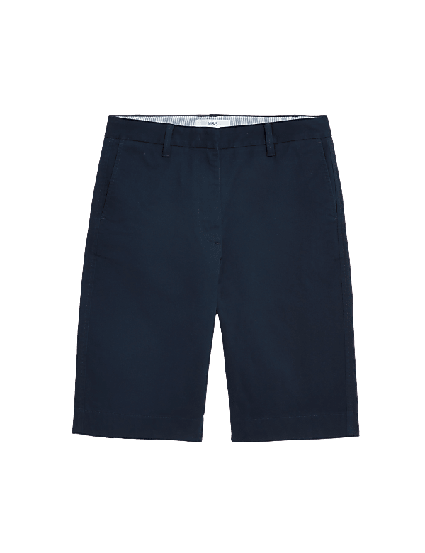 Cotton Rich High Waisted Chino Shorts