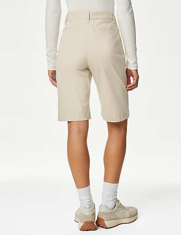 Cotton Rich High Waisted Chino Shorts