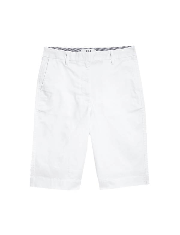 Cotton Rich High Waisted Chino Shorts