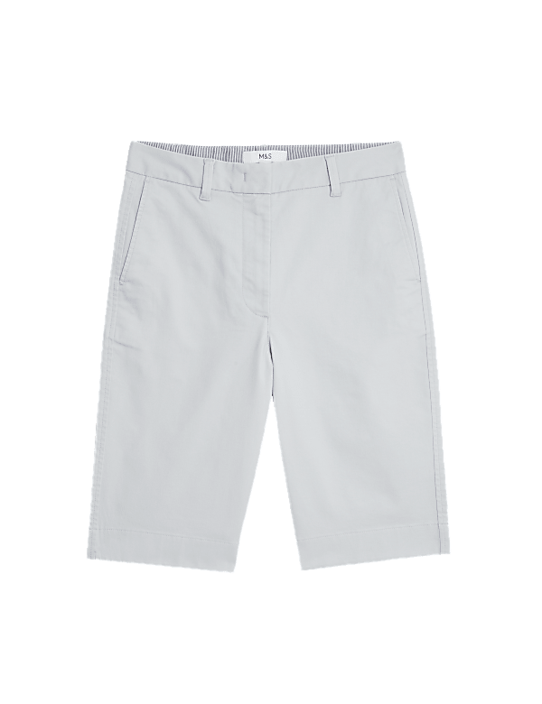 Cotton Rich High Waisted Chino Shorts