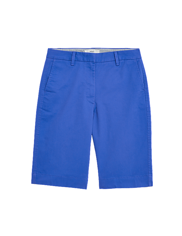Cotton Rich High Waisted Chino Shorts