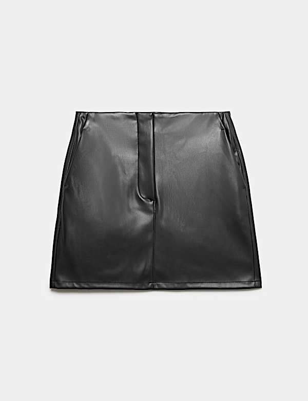Faux Leather Mini Skirt - RO