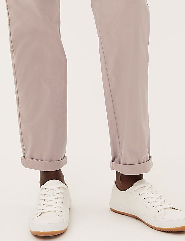 Cotton Rich Tapered Ankle Grazer Chinos
