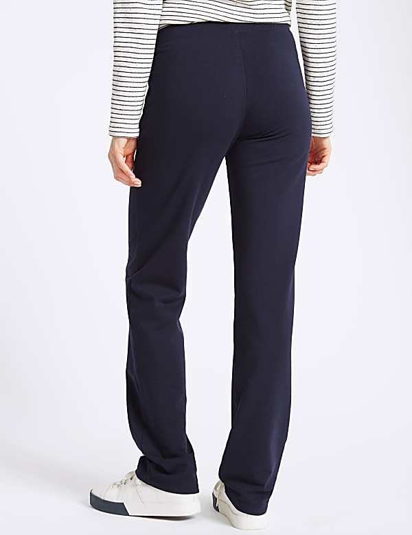 Cotton Straight Leg Ankle Grazer Joggers