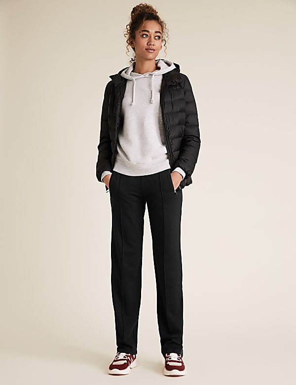Buy Cotton Straight Leg Ankle Grazer Joggers at Marks Spencer
