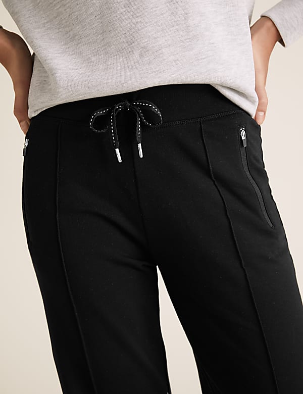 Cotton straight leg ankle grazer joggers on sale