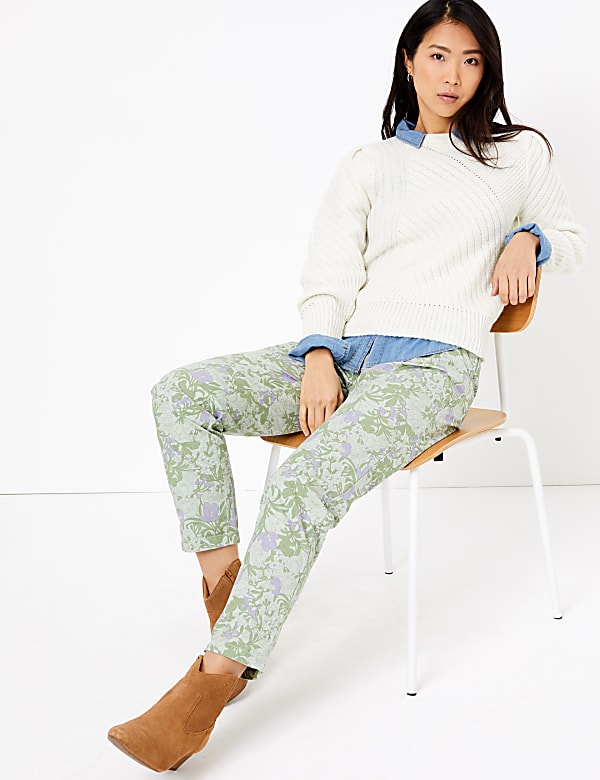Pure Cotton Ankle Grazer Chinos