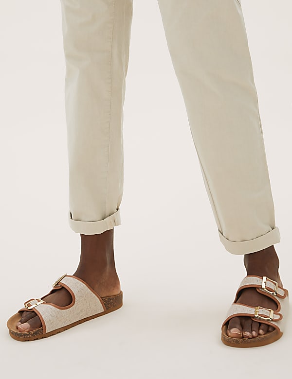 Pure Cotton Tapered Ankle Grazer Chinos