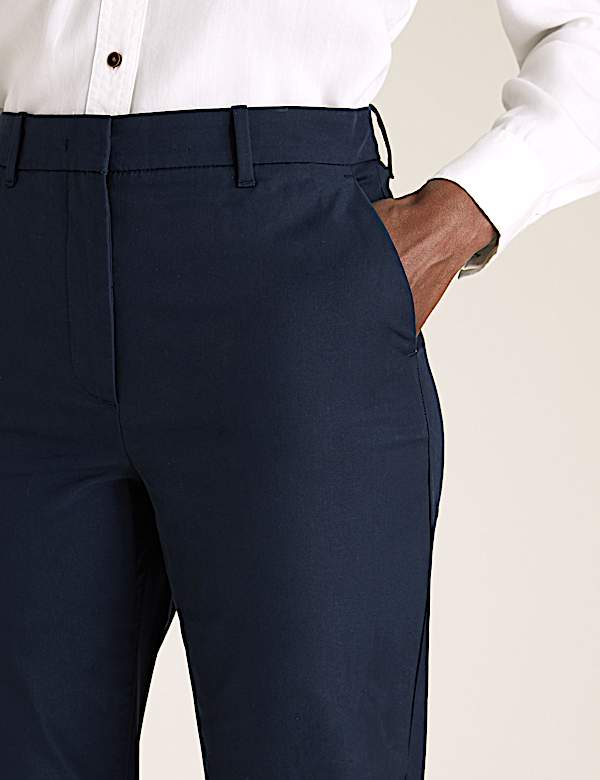 Cotton Straight Leg Chinos