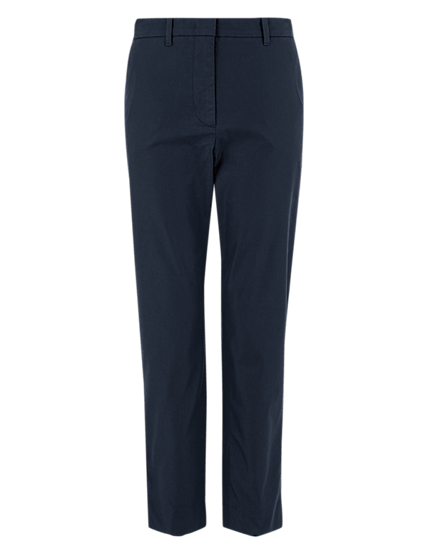 Cotton Straight Leg Chinos