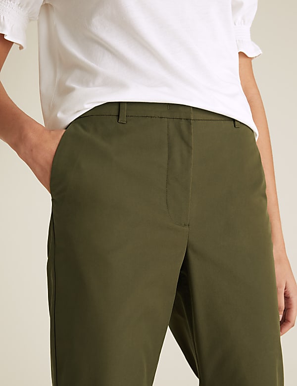 Cotton Straight Leg Chinos