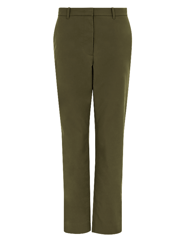 Cotton Straight Leg Chinos