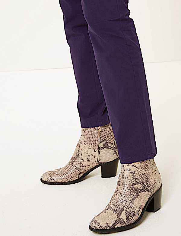 Cotton Rich Stretch Straight Leg Trousers