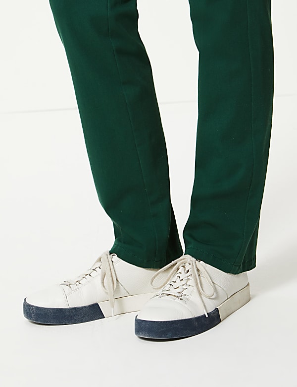 Cotton Rich Stretch Straight Leg Trousers