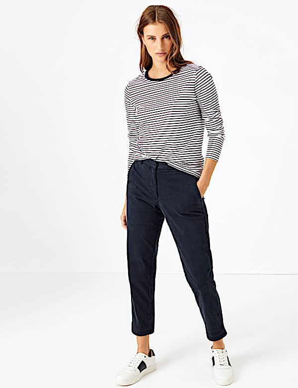Cotton Rich Tapered Leg Chinos