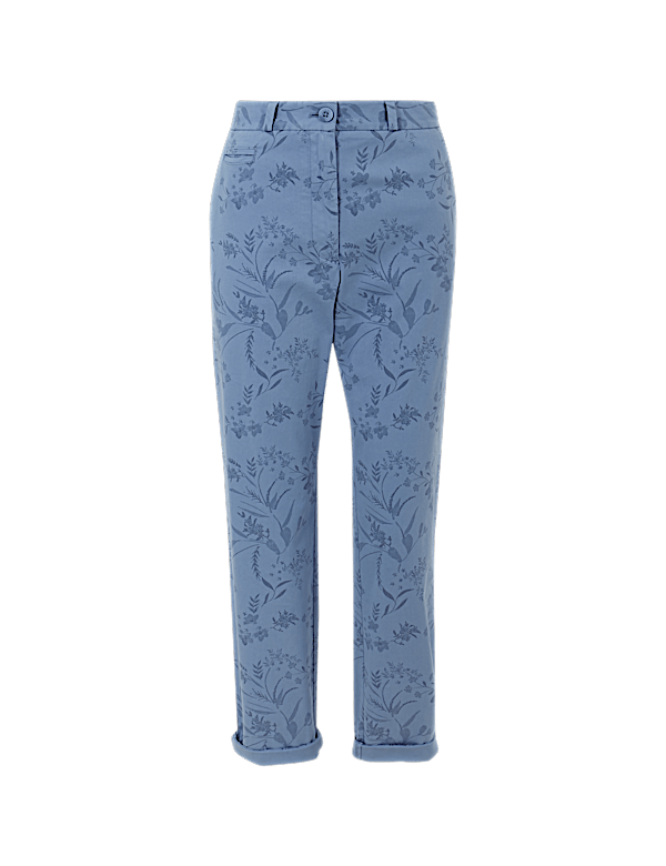 Floral Print Tapered Leg Chinos