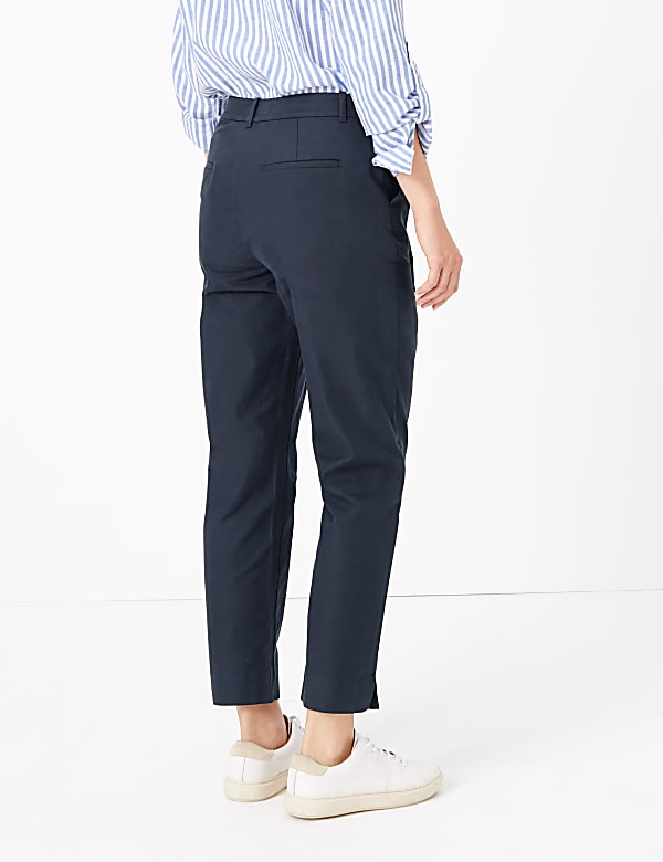 Cotton Rich Tapered Leg Ankle Grazer Chinos