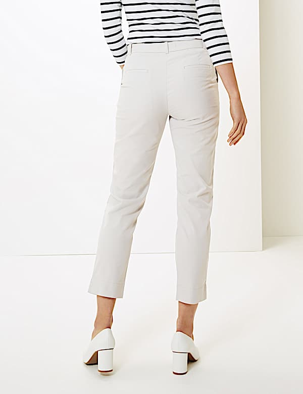 Cotton Rich Tapered Leg Ankle Grazer Chinos