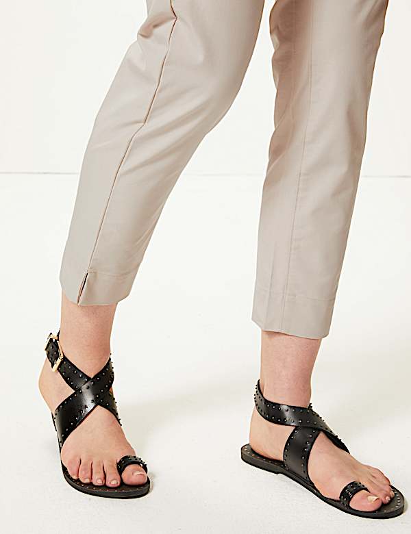 Cotton Rich Tapered Leg Ankle Grazer Chinos