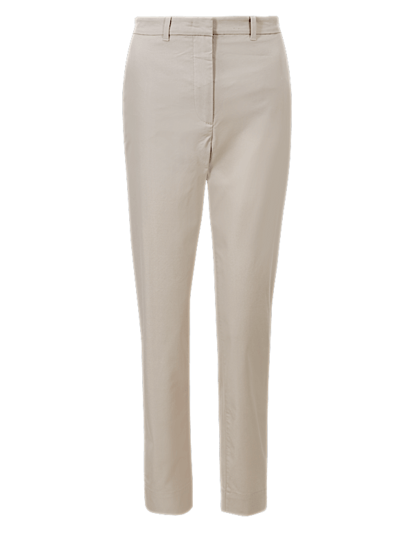 Cotton Rich Tapered Leg Ankle Grazer Chinos