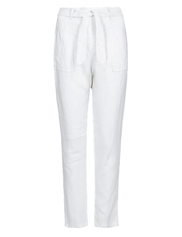 Pure Linen Peg Trousers