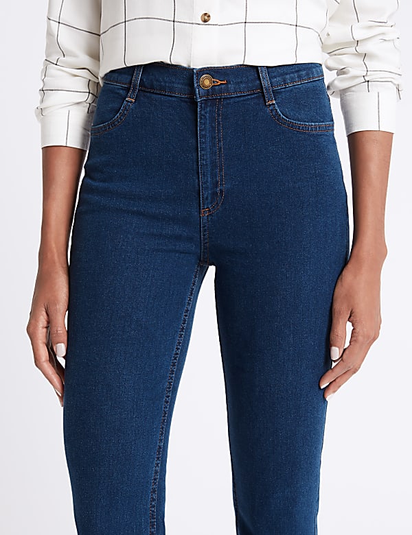 Mid Rise Slim Bootcut Flared Jeans