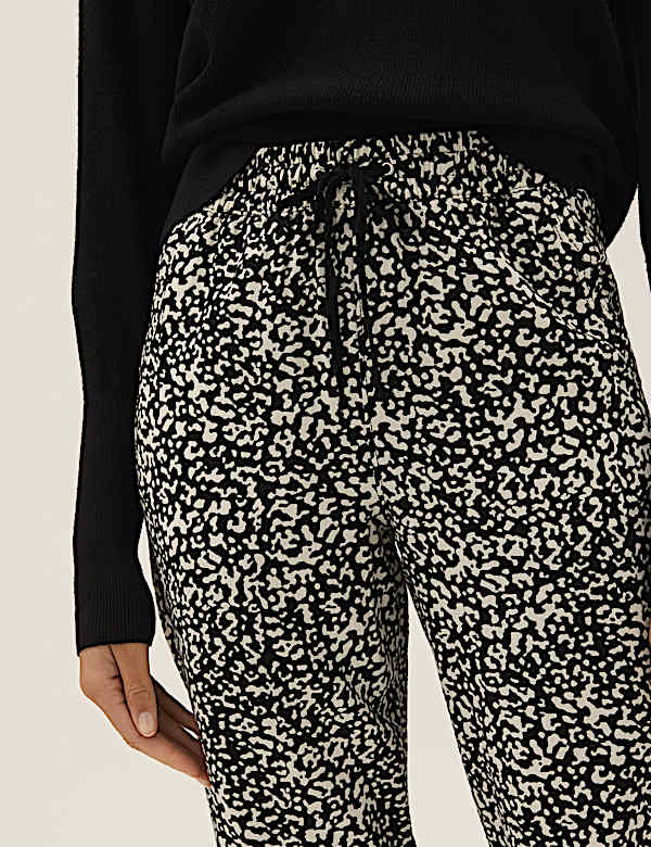 Linen Rich Tapered Ankle Grazer Trousers