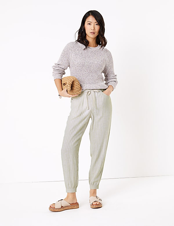 Linen Tapered Trousers