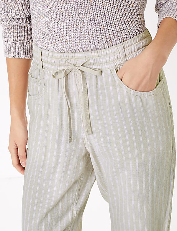 Linen Tapered Trousers