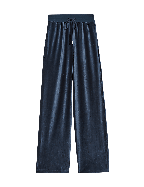 Velour Wide Leg Joggers