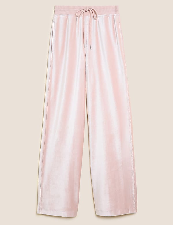Velour Wide Leg Joggers