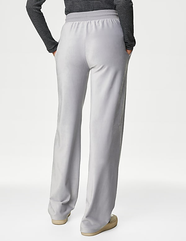 Velour Wide Leg Joggers