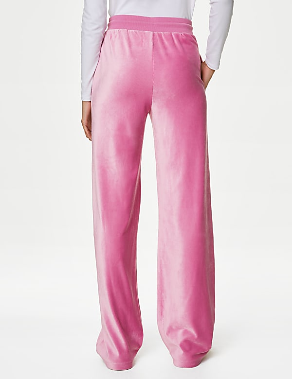 Velour Wide Leg Joggers
