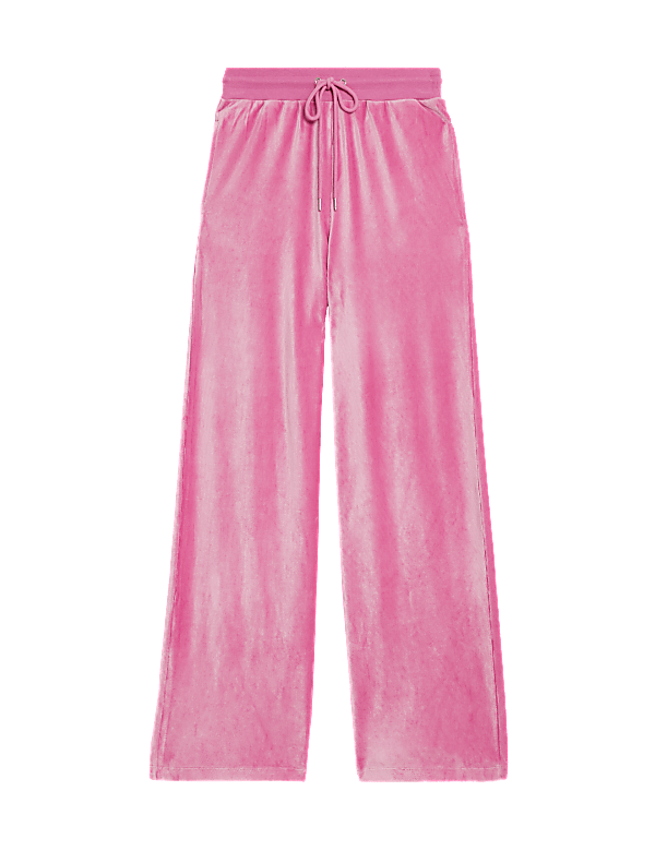 Velour Wide Leg Joggers