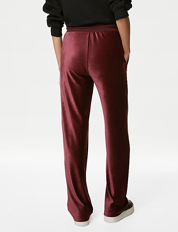 Velour Wide Leg Joggers