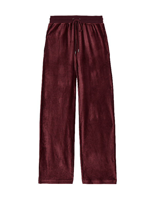 Velour Wide Leg Joggers