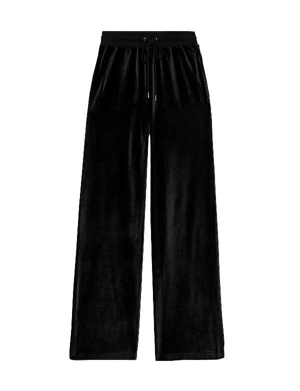 Velour Wide Leg Joggers