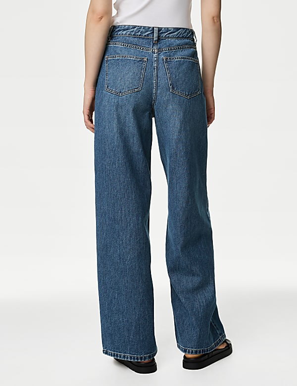 Slouchy Mid Rise Wide Leg Jeans