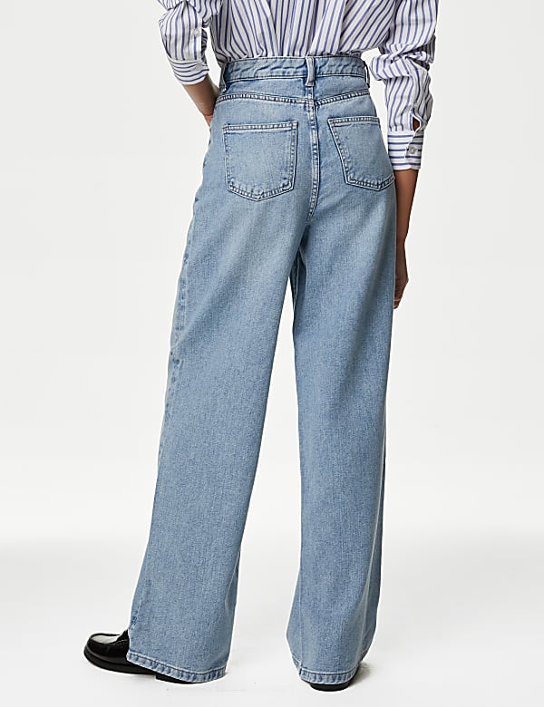 Slouchy Mid Rise Wide Leg Jeans - IT