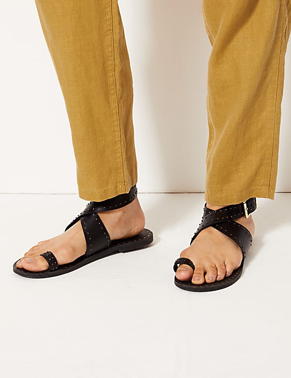 Pure Linen Tapered Leg Trousers
