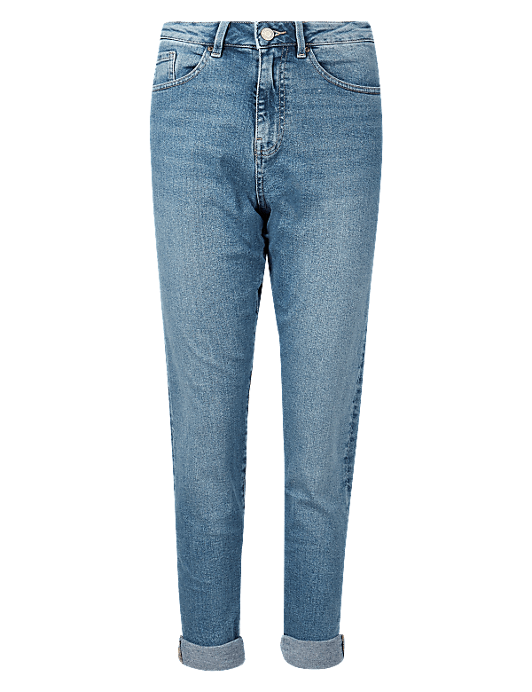 Mid Rise Ankle Grazer Jeans