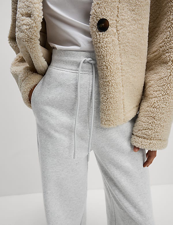 Cotton Rich Barrel Leg Ankle Grazer Joggers - CN